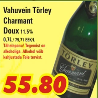 Allahindlus - Vahuvein Tõrley Charmant Doux