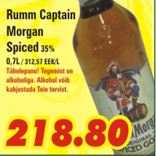 Allahindlus - Rumm Captain Morgan Spiced