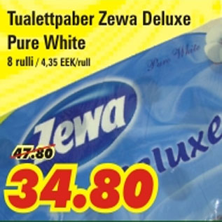 Allahindlus - Tualettpaber Zewa Deluxe Pure White