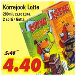 Allahindlus - Kõrrejook Lotte