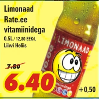 Allahindlus - Limonaad Rate.ee vitamiinidega