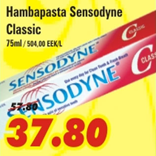 Allahindlus - Hambapasta Sensodyne Classic