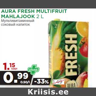 Allahindlus - AURA FRESH MULTIFRUIT MAHLAJOOK