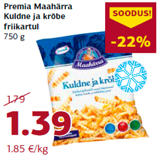 Allahindlus - Premia Maahärra Kuldne ja krõbe friikartul 750 g