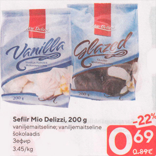 Allahindlus - Sefiir Mio Delizzi, 200 g