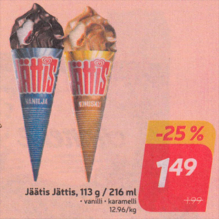 Allahindlus - Jäätis Jättis, 113 g / 216 ml