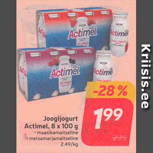 Allahindlus - Joogijogurt Actimel, 8 x 100 g