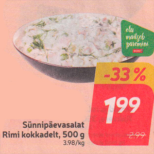 Allahindlus - Sünnipäevasalat Rimi kokkadelt, 500 g