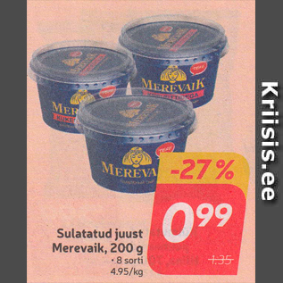 Allahindlus - Sulatatud juust Merevaik, 200 g