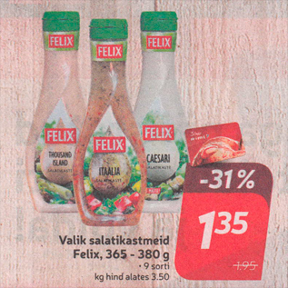 Allahindlus - Valik salatikastmeid Felix, 365 - 380 g