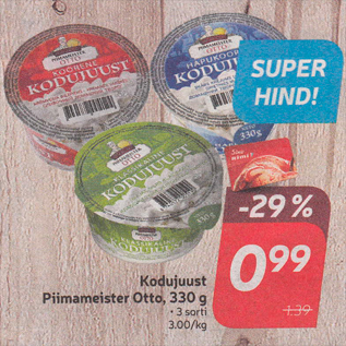 Allahindlus - Kodujuust Piimameister Otto, 330 g