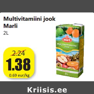 Allahindlus - Multivitamiini jook Marli