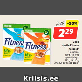 Allahindlus - Valik Nestle Fitness helbeid*