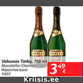 Allahindlus - Vahuvein Törley, 750 ml