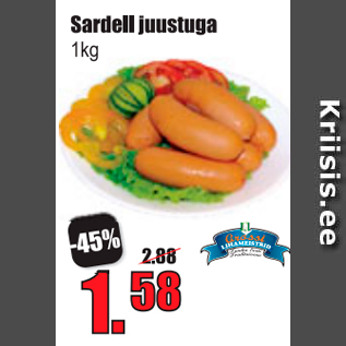 Allahindlus - Sardell juustuga 1 kg