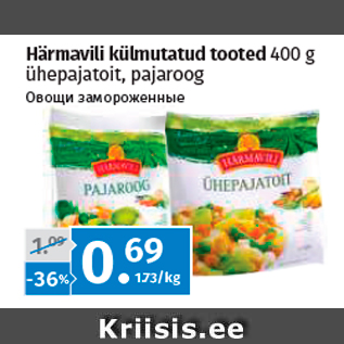 Allahindlus - Härmavili külmutatud tooted 400 g