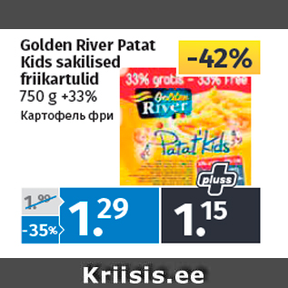 Allahindlus - Golden River Patat Kids sakilised friikartulid