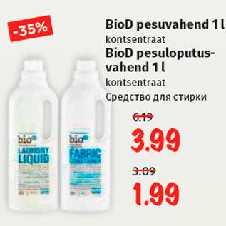 Allahindlus - BioD pesuvahend 1 l kontsentraat BioD pesuloputusvahend 1 l kontsentraat