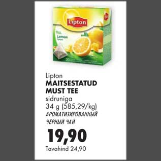 Allahindlus - Lipton Maitsestatud must tee sidruniga