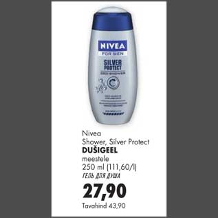 Allahindlus - Nivea Shower, Silver Protect dušigeel meestele