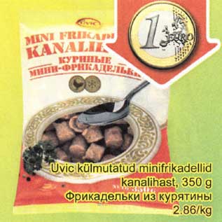 Allahindlus - Uvic külmutatud minifrikadellid kanalihast, 350 g