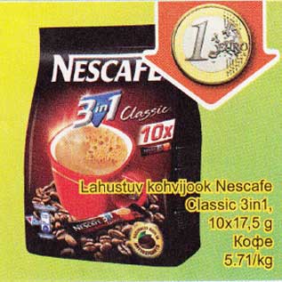 Allahindlus - Lahustuv kohvijook Nescafe Classic 3 in1, 10 x 17,5 g