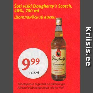 Allahindlus - Šoti viski Dougherty`s Scotch