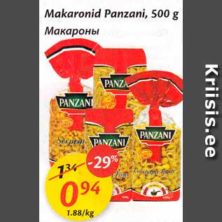 Allahindlus - Makaronid Panzani, 500 g