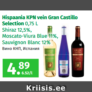 Allahindlus - Hispaania KPN vein Gran Castillo Selection 0,75 L