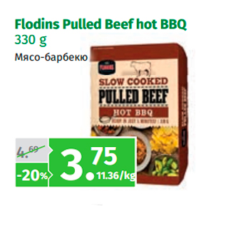 Allahindlus - Flodins Pulled Beef hot BBQ 330 g