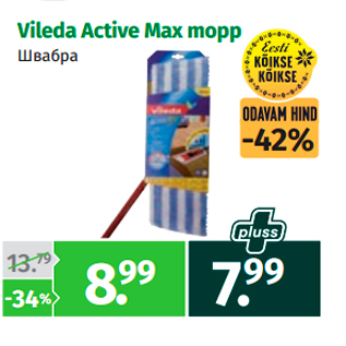 Allahindlus - Vileda Active Max mopp