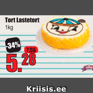 Allahindlus - Tort Lastetort 1 kg