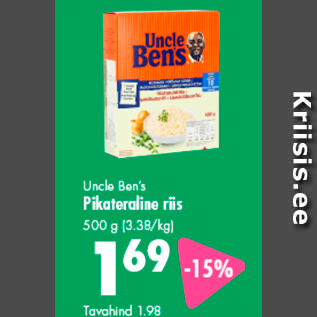 Allahindlus - Uncle Ben´s Pikateraline riis 500 g