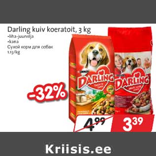 Allahindlus - Darling kuiv koeratoit, 3 kg