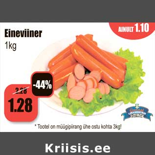 Allahindlus - Eineviiner 1kg