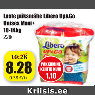 Allahindlus - Laste püksmähe Libero Up&Go Unisex Maxi+