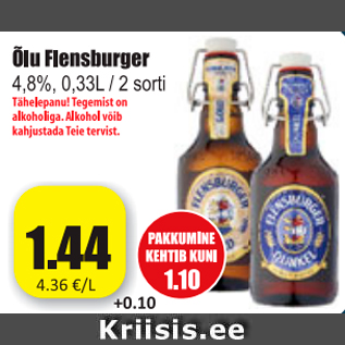 Allahindlus - Õlu Flensburger