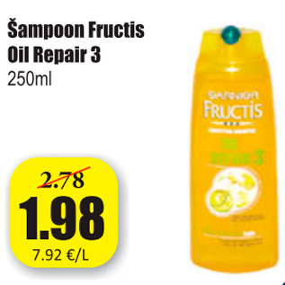 Allahindlus - Šampoon Fructis Oil Repair 3