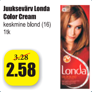 Allahindlus - Juuksevärv Londa Color Cream