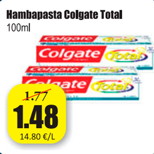 Allahindlus - Hambapasta Colgate Total 100 ml