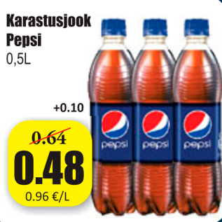 Allahindlus - Karastusjook Pepsi, 0,5 l