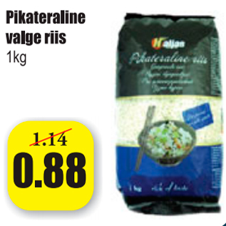 Allahindlus - Pikateraline valge riis, 1 kg