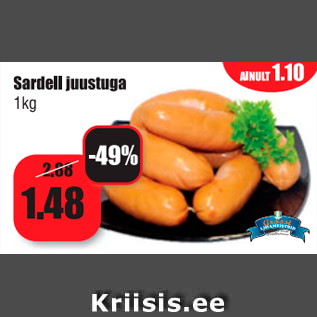 Allahindlus - Sardell juustuga, 1 kg