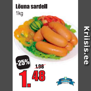 Allahindlus - Lõuna sardell 1 kg