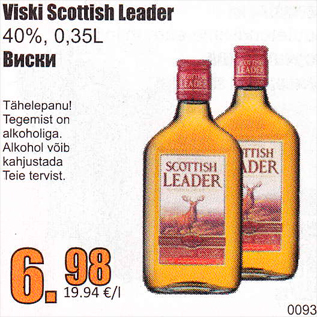 Allahindlus - Viski Scottish Leader