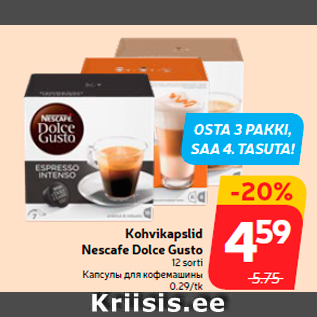 Allahindlus - Kohvikapslid Nescafe Dolce Gusto