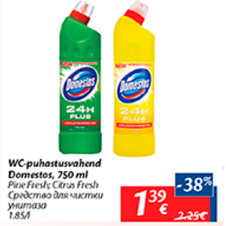 Allahindlus - WC-puhastusvahend Domestos, 750 ml