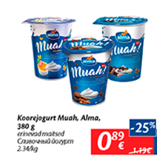 Allahindlus - Koorejogurt Muah, Alma, 380 g