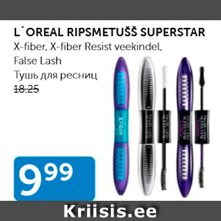 Allahindlus - L´OREAL RIPSMETUŠŠ SUPERSTAR