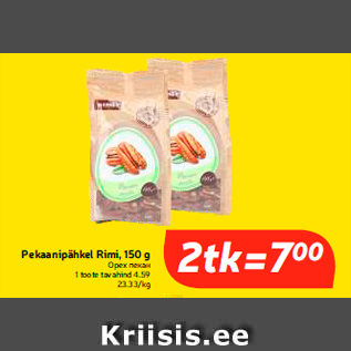 Allahindlus - Pekaanipähkel Rimi, 150 g